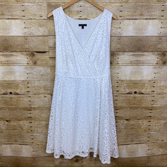 lane bryant white lace dress
